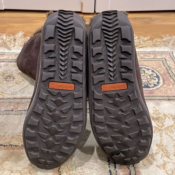 Timberland Mukluk Brown Suede Warm Women’s Sz 5.5M Slip On Faux Fur Winter Boot - Picture 7 of 10